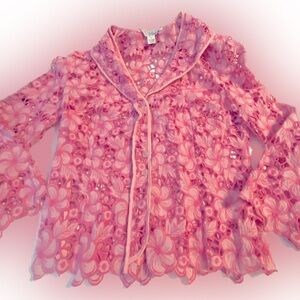 Lily Pulitzer Lillyville Womens Eyelet Jacket Size 4
